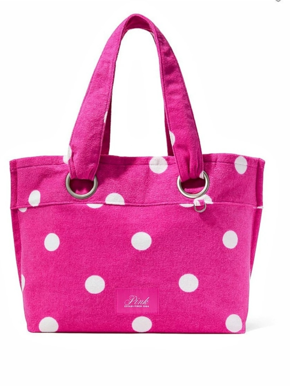 Victoria's Secret Pink & White Polka Dot Tote NWT